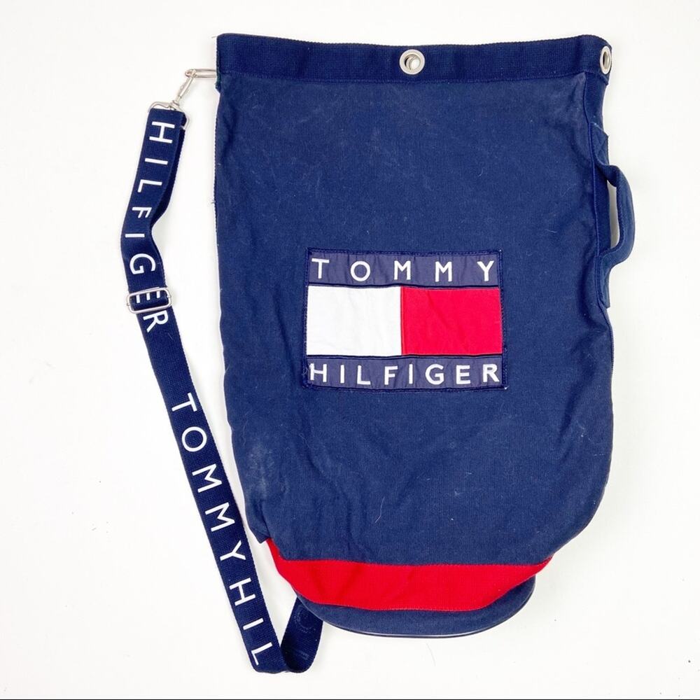 Tommy‎ Hilfiger Vintage Gym Sling Duffle Bag Spellout